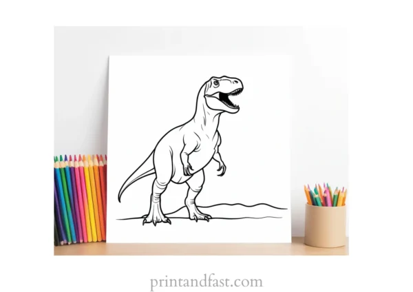 trex coloring page online