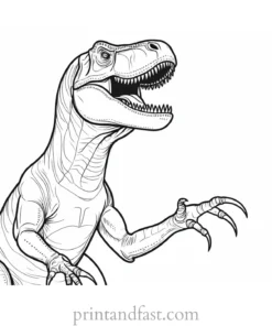 trex coloring page printable