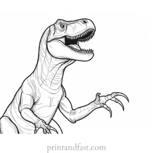 trex coloring page printable