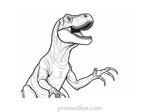 trex coloring page printable