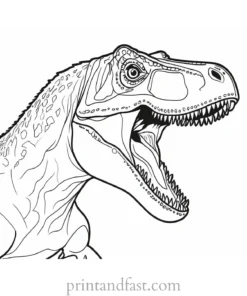 trex coloring page scary