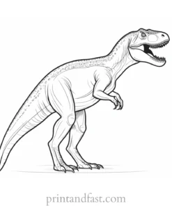 trex coloring page tail