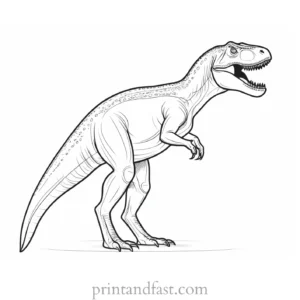 trex coloring page tail