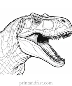 trex coloring page teeth