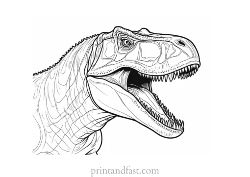 trex coloring page teeth