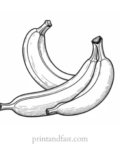 tropical banana coloring page