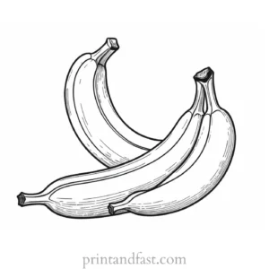 tropical banana coloring page