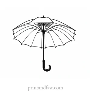 umbrella coloring page black and white