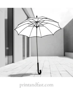 umbrella coloring page easy