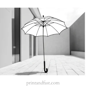 umbrella coloring page easy