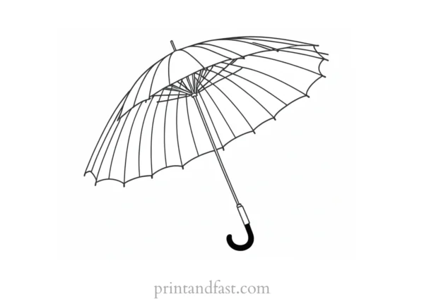 umbrella coloring page for adults