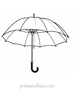 umbrella coloring page for kids