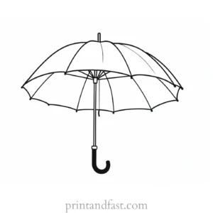 umbrella coloring page for kids