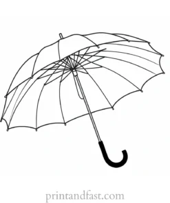 umbrella coloring page free