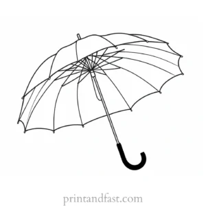 umbrella coloring page free