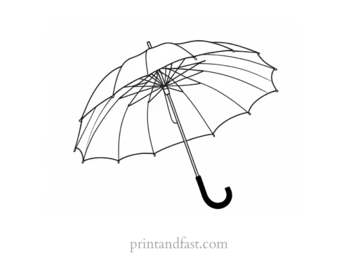 umbrella coloring page free