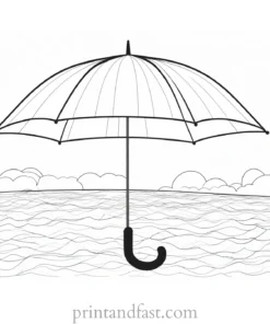 umbrella coloring page online