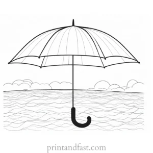 umbrella coloring page online