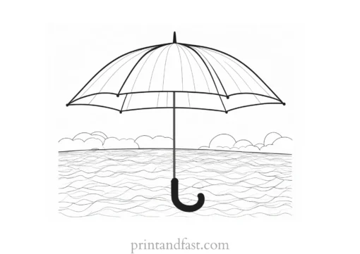 umbrella coloring page online