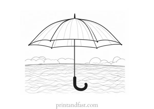 umbrella coloring page online