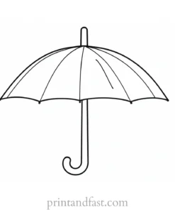 umbrella coloring page preschool