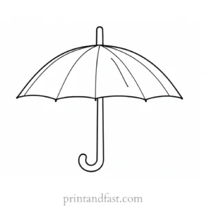 umbrella coloring page preschool