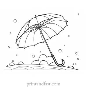 umbrella coloring page printable