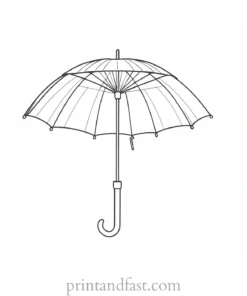 umbrella coloring page realistic