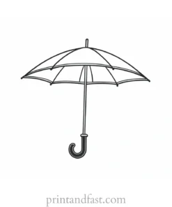 umbrella coloring page simple