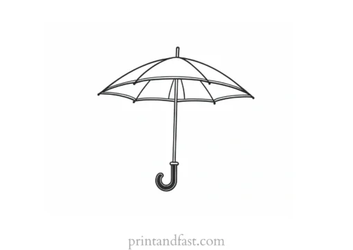 umbrella coloring page simple