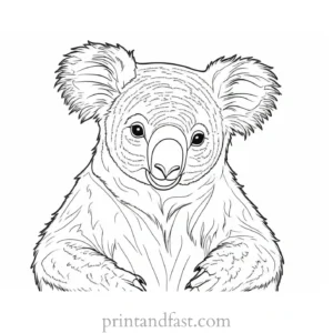 unique Koala Coloring Page