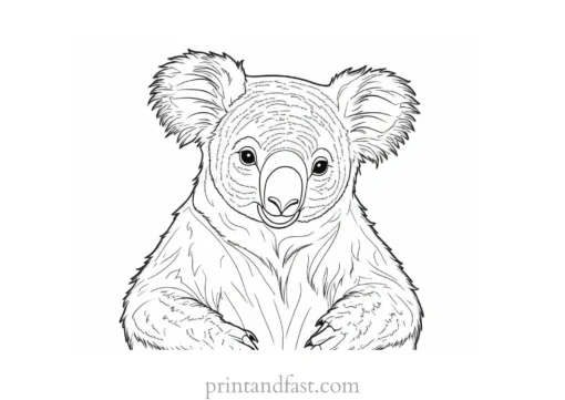 unique Koala Coloring Page