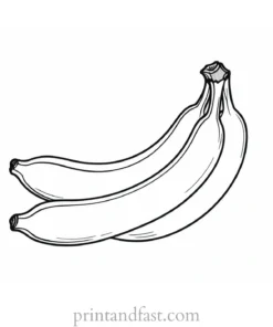 unique banana coloring page