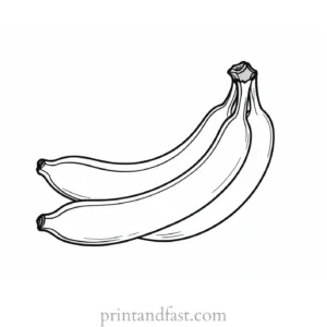 unique banana coloring page