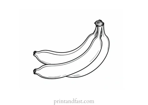 unique banana coloring page