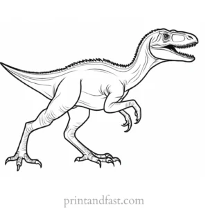 velociraptor coloring page baby