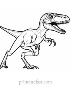 velociraptor coloring page cartoon