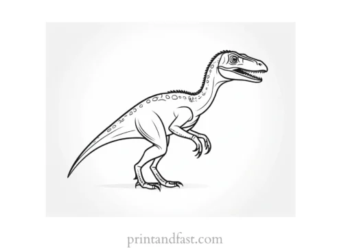 velociraptor coloring page cute