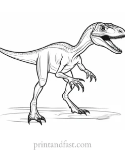 velociraptor coloring page dino