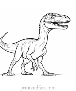 velociraptor coloring page dinosaur