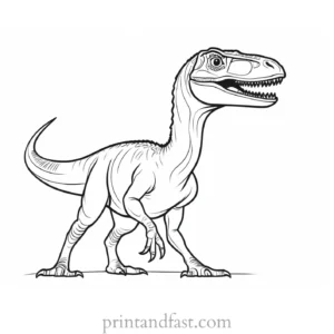 velociraptor coloring page dinosaur