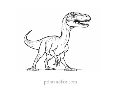 velociraptor coloring page dinosaur