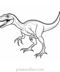 velociraptor coloring page easy