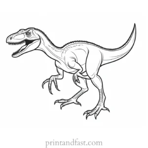 velociraptor coloring page easy