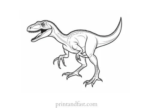 velociraptor coloring page easy