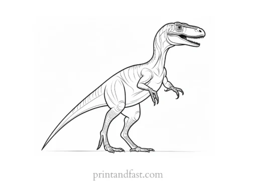 velociraptor coloring page for kids