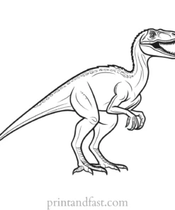 velociraptor coloring page free