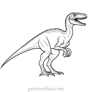 velociraptor coloring page free