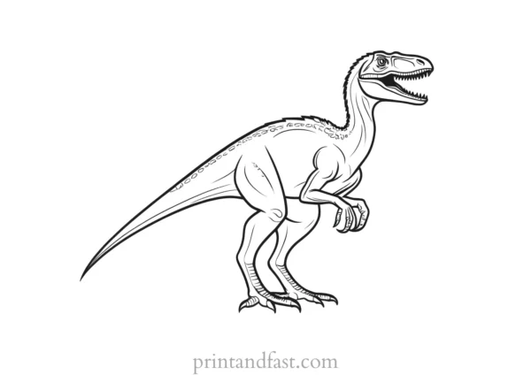 velociraptor coloring page free