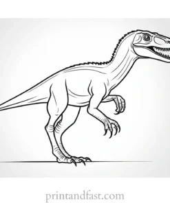 velociraptor coloring page fun